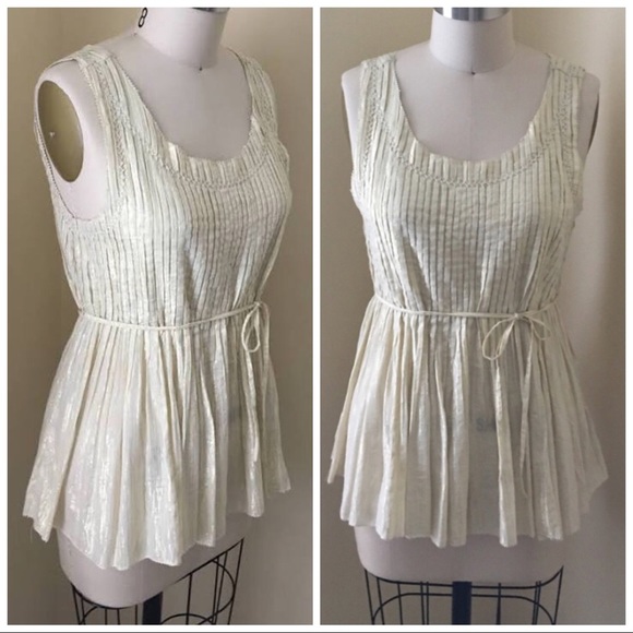 Anthropologie Vanessa Virginia Orange Peplum Top - Picture 2 of 8